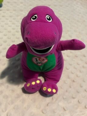 Barney the Purple Dinosaur Plush Singing I Love You 2013 9” Works